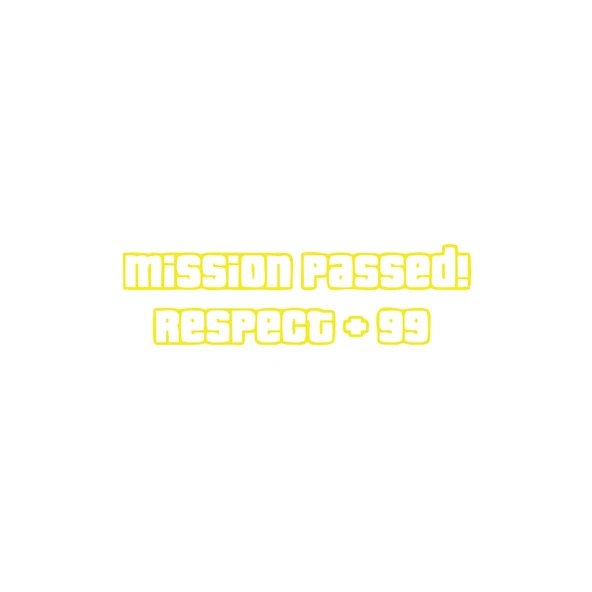 Mission Passed Respect +99 Araba Stickeri 17x17 Cm Sarı ürün görseli 1