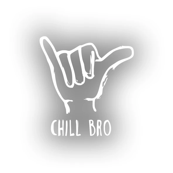 Chill Bro Araba Sticker 17x17 Cm Beyaz ürün görseli 1