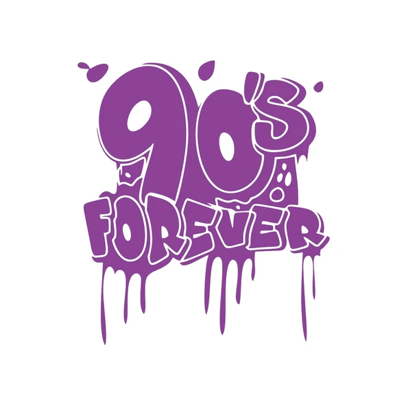 90's Forever Araba Sticker 17x17 Cm Mor ürün görseli 1