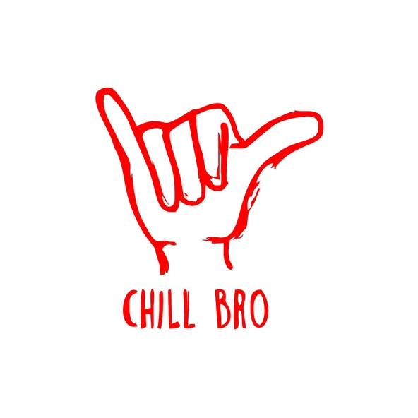 Chill Bro Araba Sticker 17x17 Cm Kırmızı ürün görseli 1