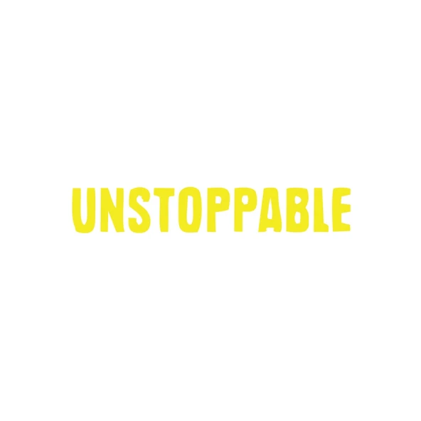 Unstoppable Araba Sticker 17x17 Cm Sarı ürün görseli 1