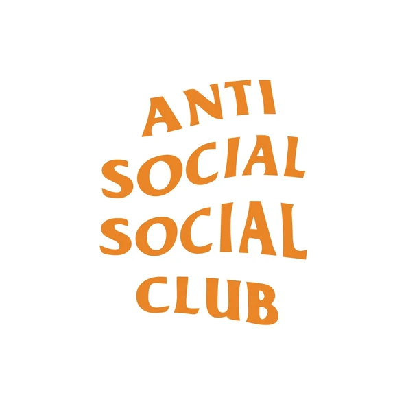Anti Social Club Araba Sticker 17x17 Cm Turuncu ürün görseli 1