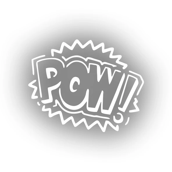 Pow Araba Sticker 17x17 Cm Beyaz ürün görseli 1