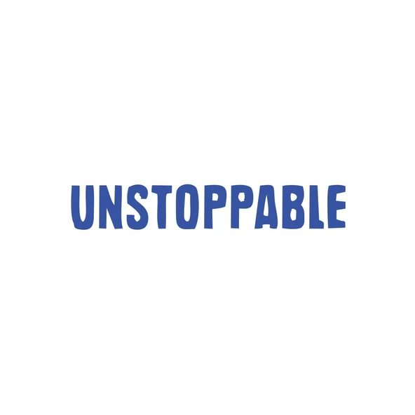 Unstoppable Araba Sticker 17x17 Cm Mavi ürün görseli 1