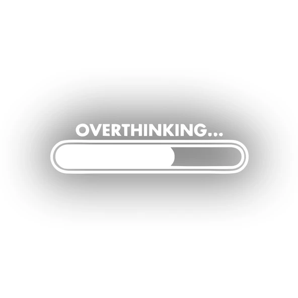 Overthinking… Araba Sticker 17x17 Cm Beyaz ürün görseli 1