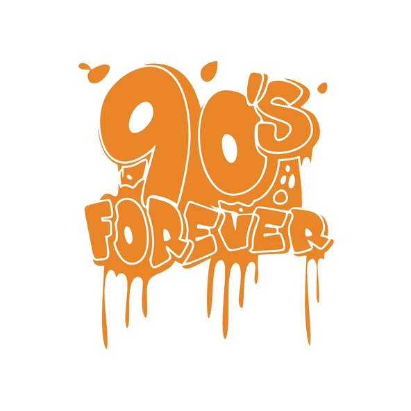 90's Forever Araba Sticker 17x17 Cm Turuncu ürün görseli 1