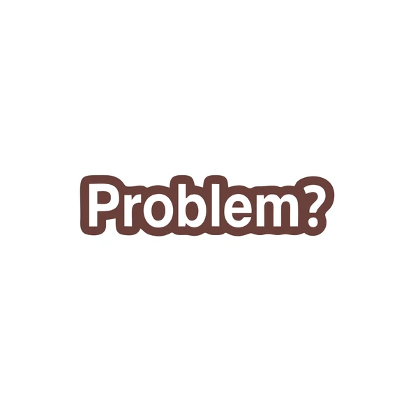 Problem? Araba Sticker 17x17 Cm Kahverengi ürün görseli 1