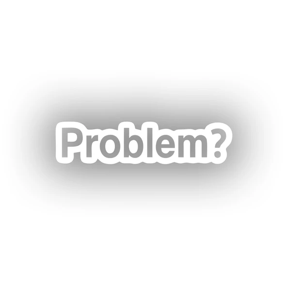 Problem? Araba Sticker 17x17 Cm Beyaz ürün görseli 1