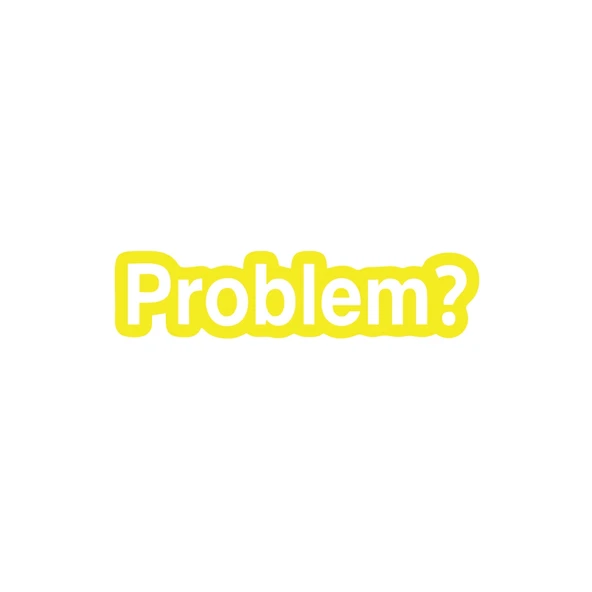 Problem? Araba Sticker 17x17 Cm Sarı ürün görseli 1