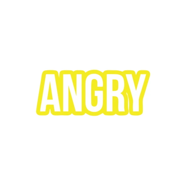 Angry Araba Sticker 17x17 Cm Sarı ürün görseli 1
