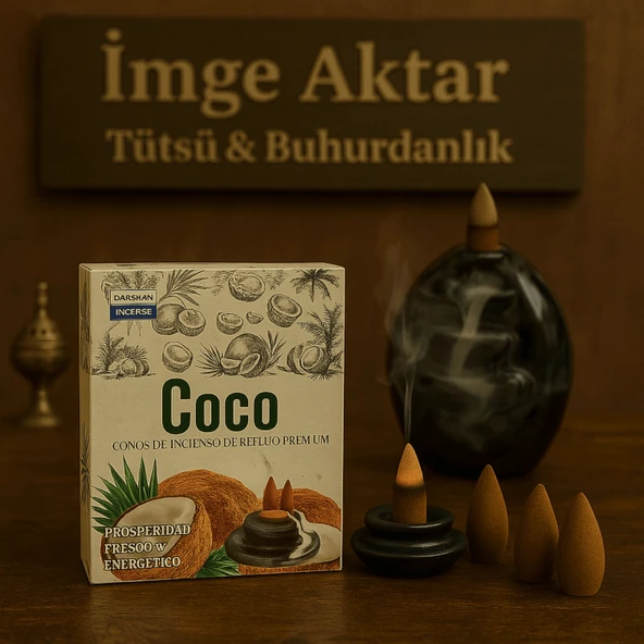 Darshan Hindistan Cevizi (Coconut) Geri Akış Tütsü (10 Adet) ürün görseli 1