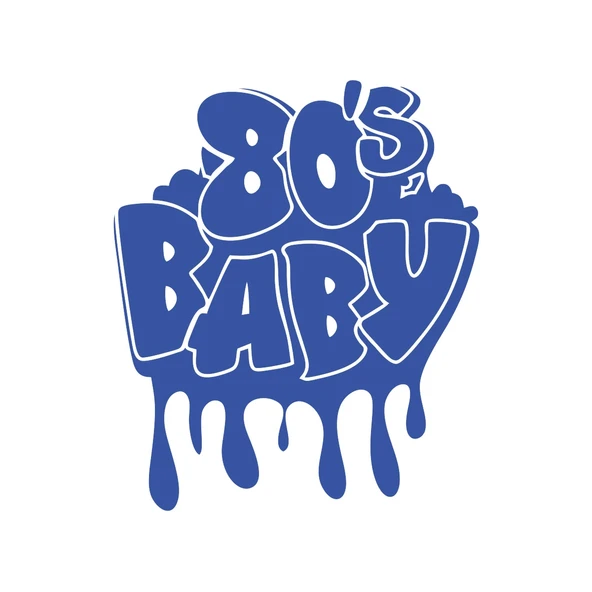 80's Baby Araba Sticker 17x17 Cm Mavi ürün görseli 1