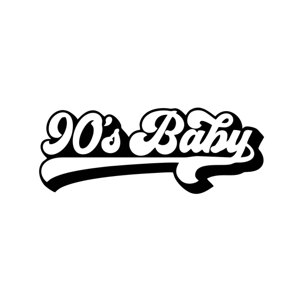 90's Baby Araba Sticker 17x17 Cm Siyah ürün görseli 1