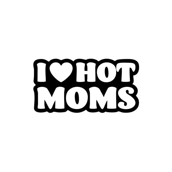I Love Hot Moms Araba Stickeri 17x17 Cm Siyah ürün görseli 1