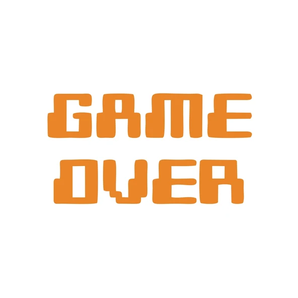 Game Over Araba Sticker 17x17 Cm Turuncu ürün görseli 1