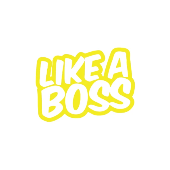 Like a Boss Araba Stickeri 17x17 Cm Sarı ürün görseli 1