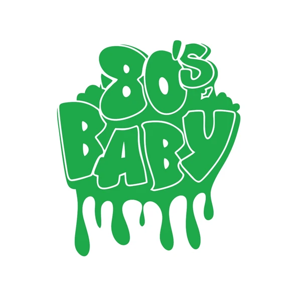 80's Baby Araba Sticker 17x17 Cm Yeşil ürün görseli 1