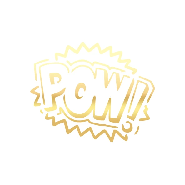 Pow Araba Sticker 17x17 Cm Gold ürün görseli 1