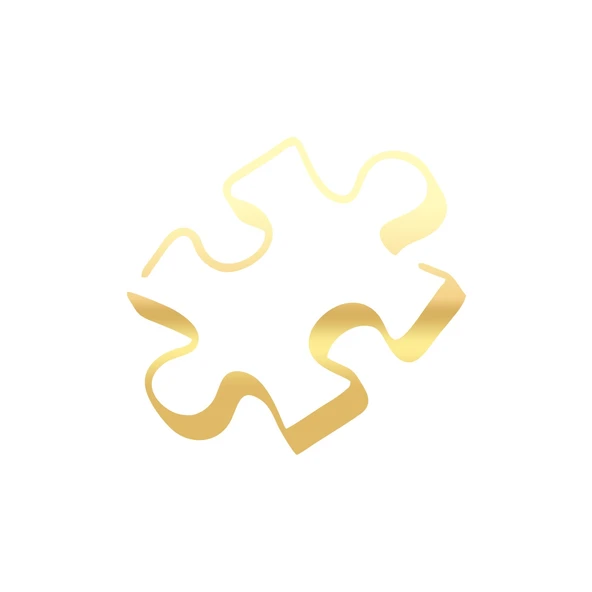 Puzzle Araba Stickeri 17x17 Cm Gold ürün görseli 1