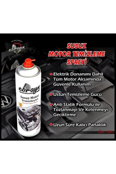 Ebrayn Susuz Motor Yıkama Ve Temizleme Spreyi Aerosol 500ml ürün görseli 1