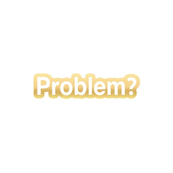 Problem? Araba Sticker 17x17 Cm Gold ürün görseli 1