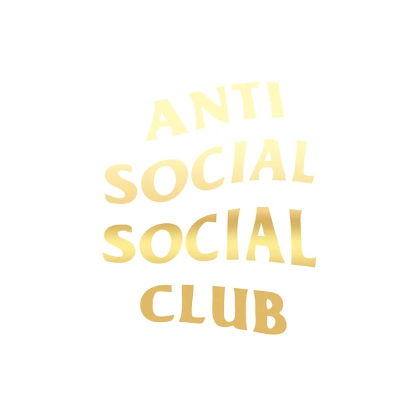Anti Social Club Araba Sticker 17x17 Cm Gold ürün görseli 1