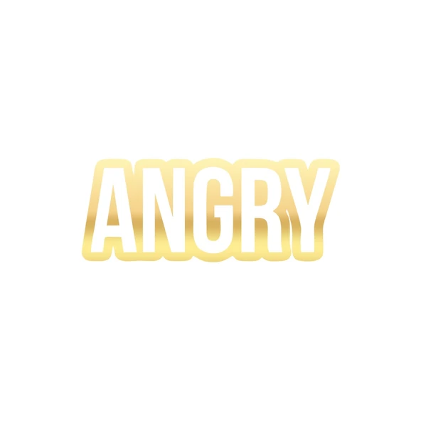 Angry Araba Sticker 17x17 Cm Gold ürün görseli 1