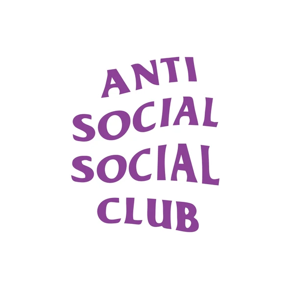 Anti Social Club Araba Sticker 17x17 Cm Mor ürün görseli 1