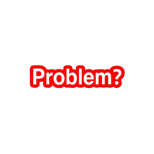 Problem? Araba Sticker 17x17 Cm Kırmızı ürün görseli 1