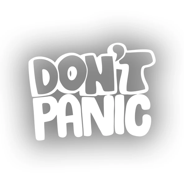 Dont Panic Araba Sticker Araba Sticker 17x17 Cm Beyaz ürün görseli 1