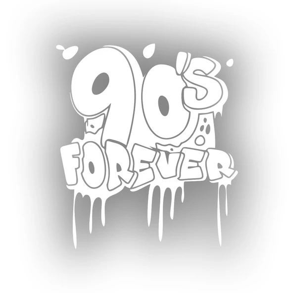 90's Forever Araba Sticker 17x17 Cm Beyaz ürün görseli 1