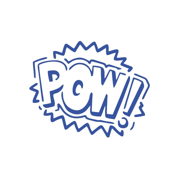 Pow Araba Sticker 17x17 Cm Mavi ürün görseli 1