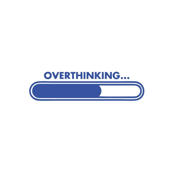Overthinking… Araba Sticker 17x17 Cm Mavi ürün görseli 1