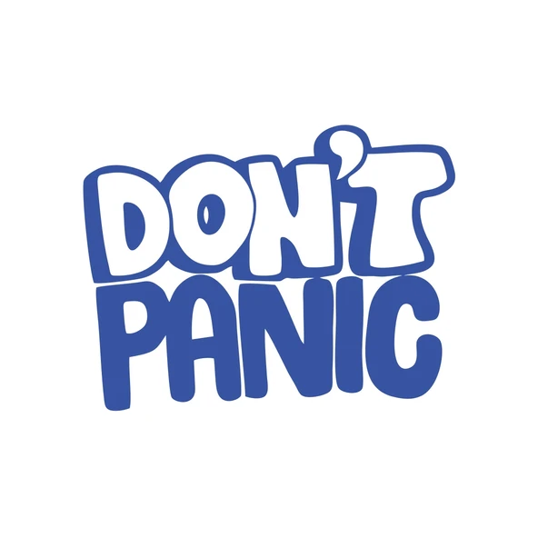 Dont Panic Araba Sticker Araba Sticker 17x17 Cm Mavi ürün görseli 1