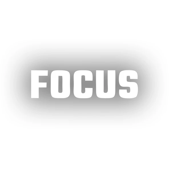 Focus Araba Sticker 17x17 Cm Beyaz ürün görseli 1