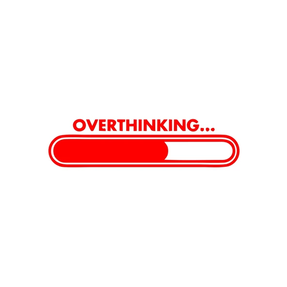 Overthinking… Araba Sticker 17x17 Cm Kırmızı ürün görseli 1