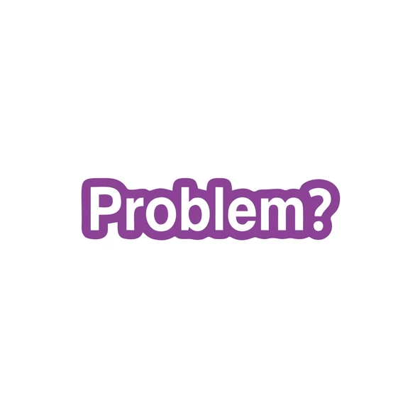 Problem? Araba Sticker 17x17 Cm Mor ürün görseli 1
