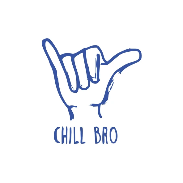 Chill Bro Araba Sticker 17x17 Cm Mavi ürün görseli 1