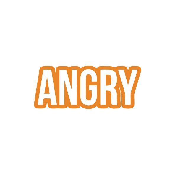 Angry Araba Sticker 17x17 Cm Turuncu ürün görseli 1