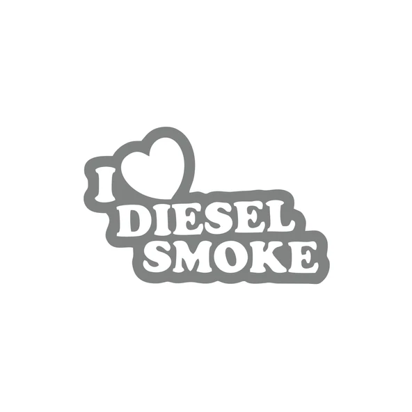 I Love Diesel Smoke Araba Sticker 17x17 Cm Gri ürün görseli 1