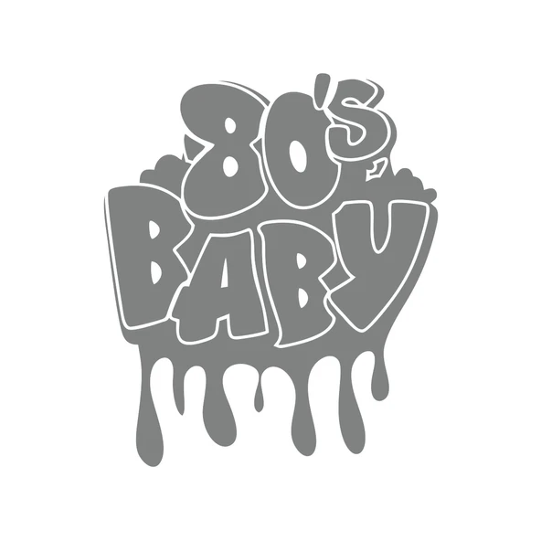 80's Baby Araba Sticker 17x17 Cm Gri ürün görseli 1