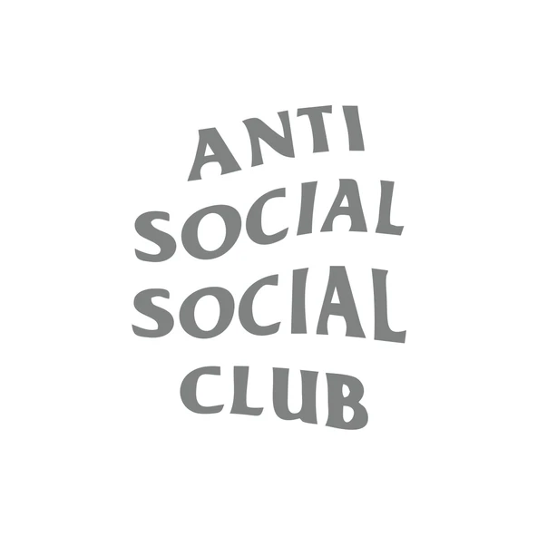 Anti Social Club Araba Sticker 17x17 Cm Gri ürün görseli 1