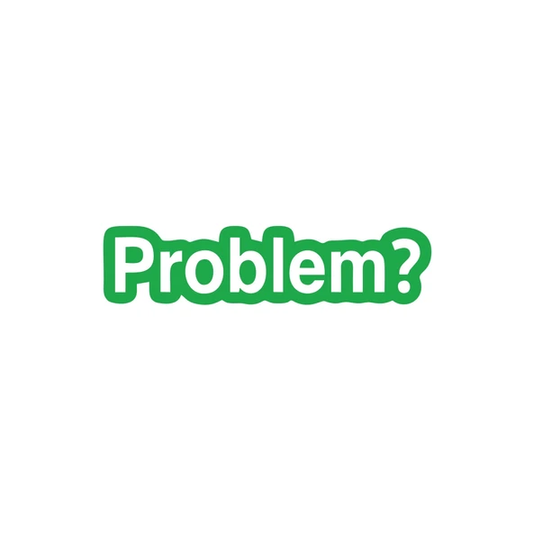 Problem? Araba Sticker 17x17 Cm Yeşil ürün görseli 1