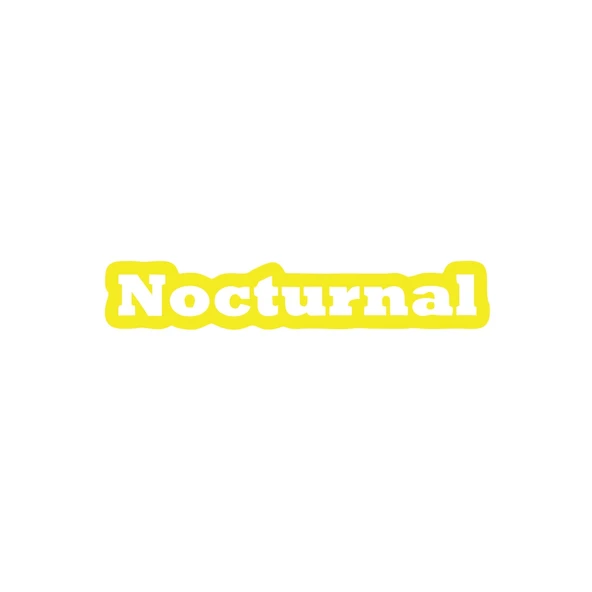 Nocturnal Araba Sticker 17x17 Cm Sarı ürün görseli 1