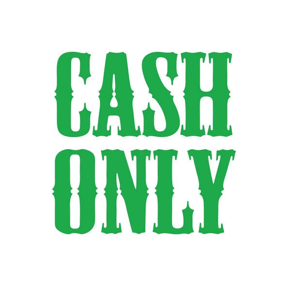Cash Only Araba Sticker 17x17 Cm Yeşil ürün görseli 1