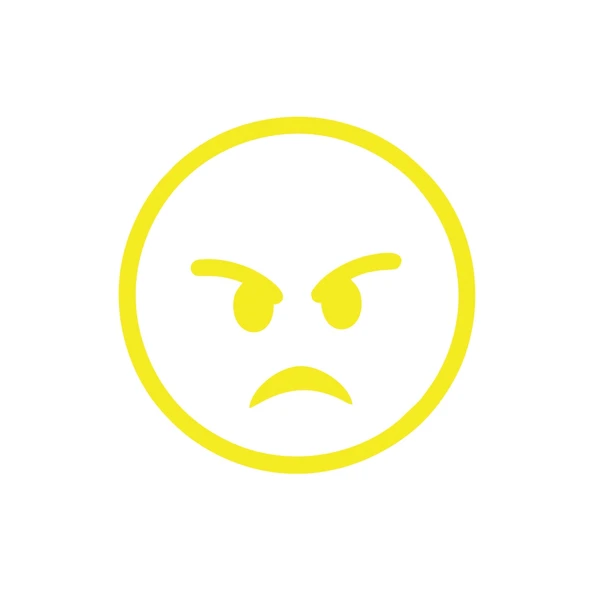 Kızgın Emoji Araba Sticker 17x17 Cm Sarı ürün görseli 1