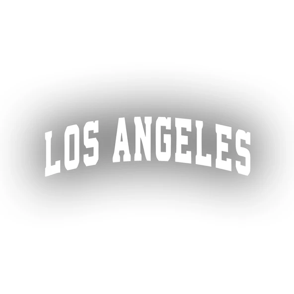Los Angeles Araba Sticker 17x17 Cm Beyaz ürün görseli 1