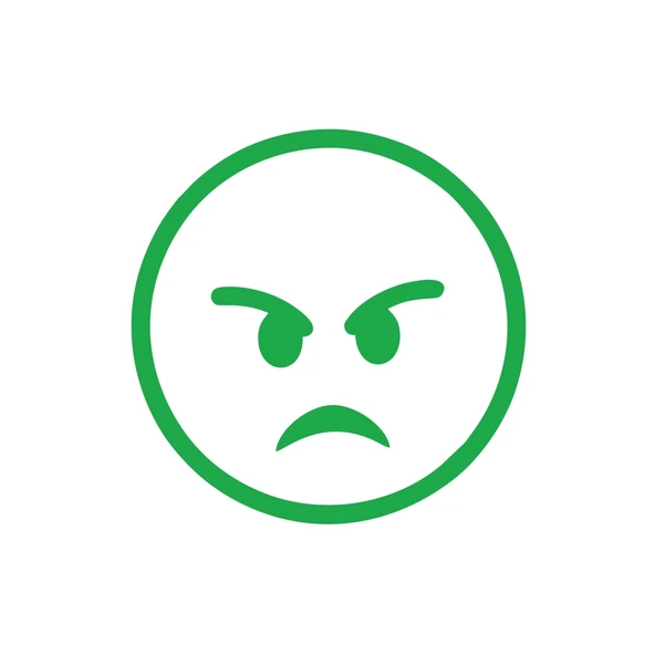 Kızgın Emoji Araba Sticker 17x17 Cm Yeşil ürün görseli 1
