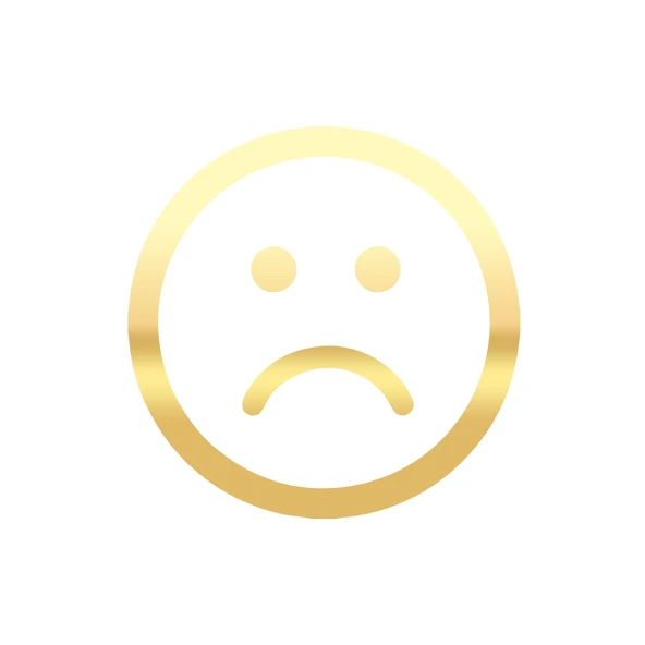 Üzgün Emoji Araba Sticker 17x17 Cm Gold ürün görseli 1