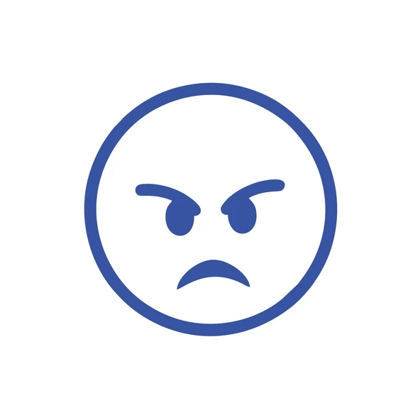 Kızgın Emoji Araba Sticker 17x17 Cm Mavi ürün görseli 1